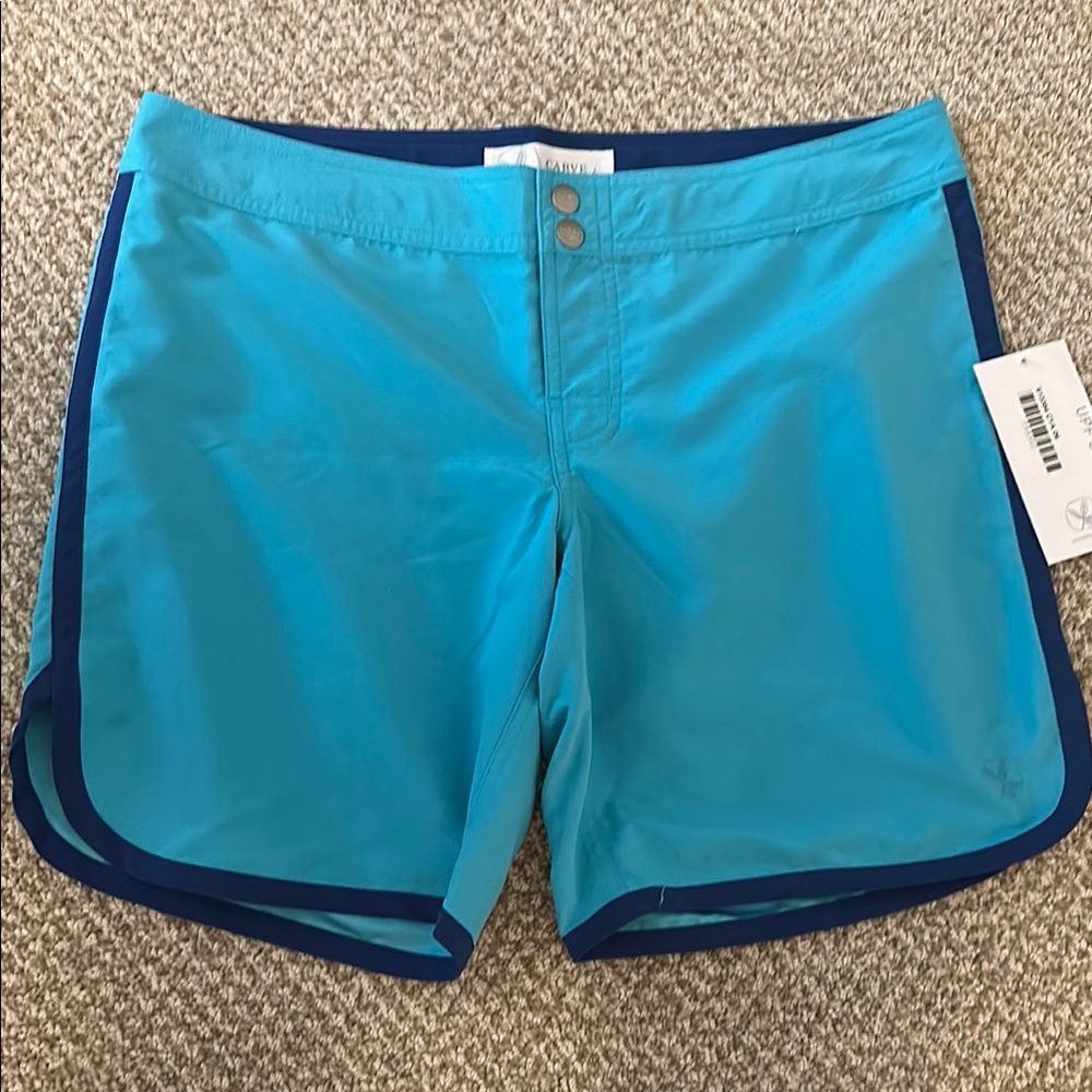 Carve Designs Turquoise and Navy Athletic Shorts